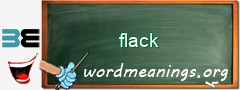 WordMeaning blackboard for flack